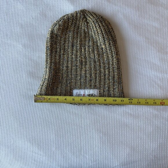 Love Your Melon Beanie Adult Yellow Blue Chunky Knit Slouchy Nashville Predators - Picture 8 of 9